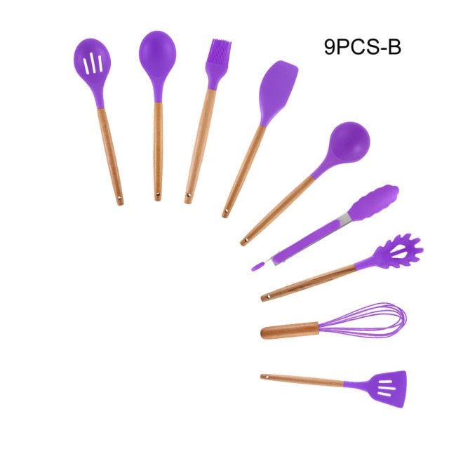 Silicone Cooking Utensils Set - hari kitch