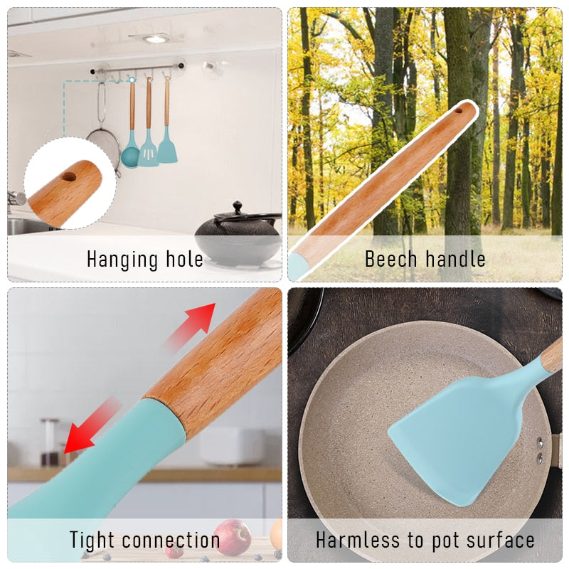 Non-Stick Heat Resistant Cooking Utensils Set - hari kitch