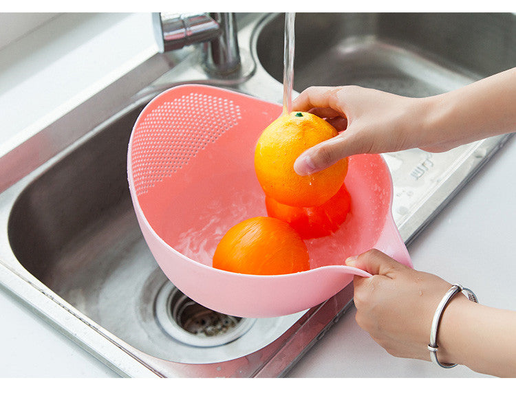 Silicone Colander Drain Basket With Handle - hari kitch